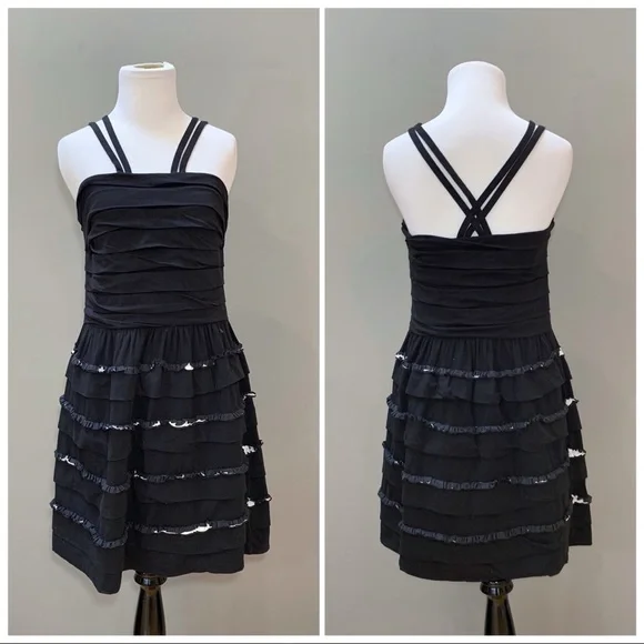 Anthropologie Leifsdottir Ruffle Bandage Dress, M. - Picture 9 of 9